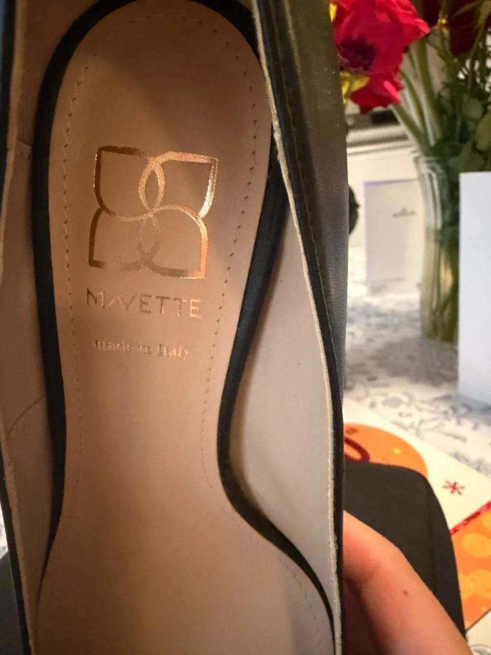 Mavette black stilettos, size 39 1/2